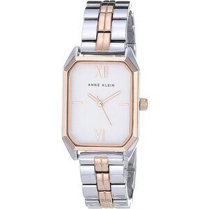 Women's Rose Gold Silver Stainless Steel Water Resistant Bracelet Watch